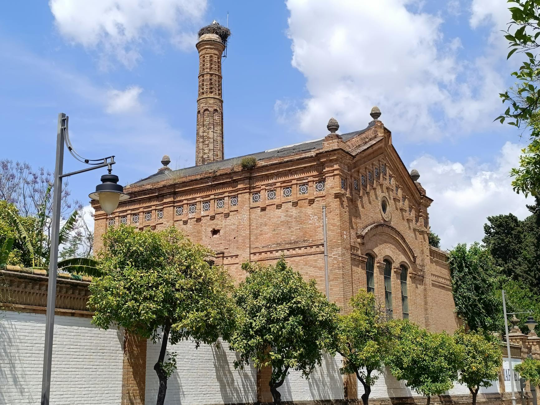 Charming historic brick building in sunny Jerez de la Frontera, Andalucía, Spain.